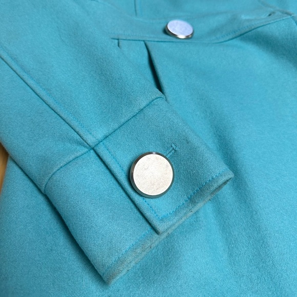 Vintage Anthropologie Tulle Teal Pea Coat - Picture 10 of 10